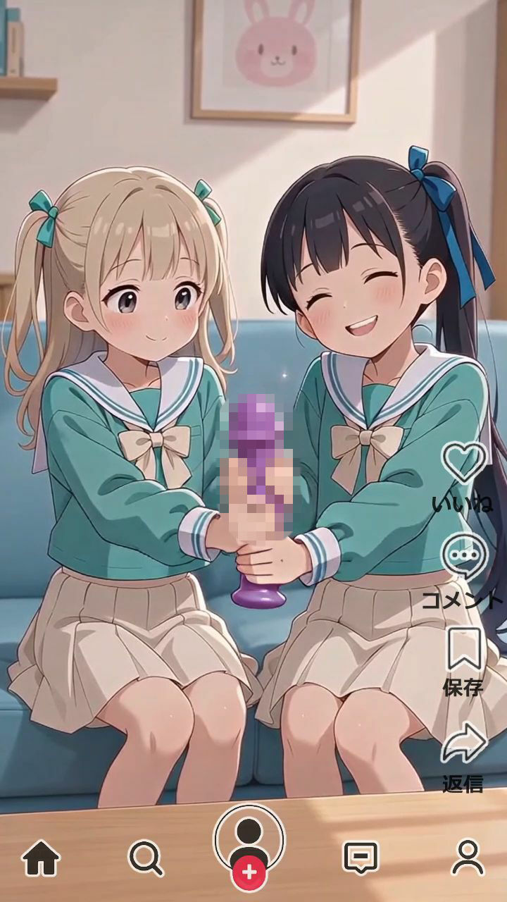 ［アニメ］顔出しでエロ自撮り 深く考えずに配信しちゃう女の子たち  ピロン_3