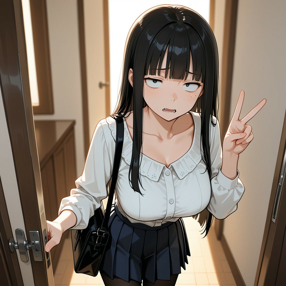 三白眼の彼女は巨乳でえっち、コスもしてくれる