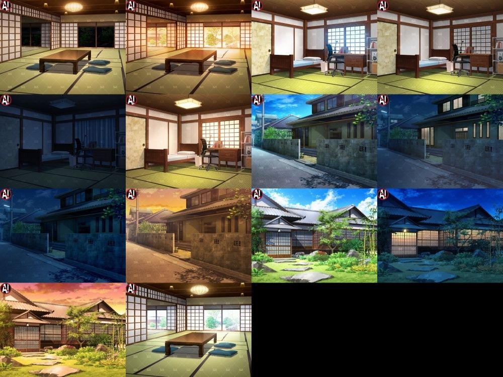 【再販素材パッケージ】みにくる背景CG素材集『お家まるごとパック』part01-和風建築- 画像2