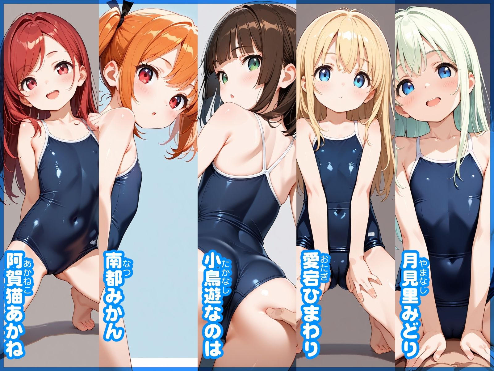 【あおいろ＊グラフィ】スク水少女15人（2025年10月号） サンプル画像 2