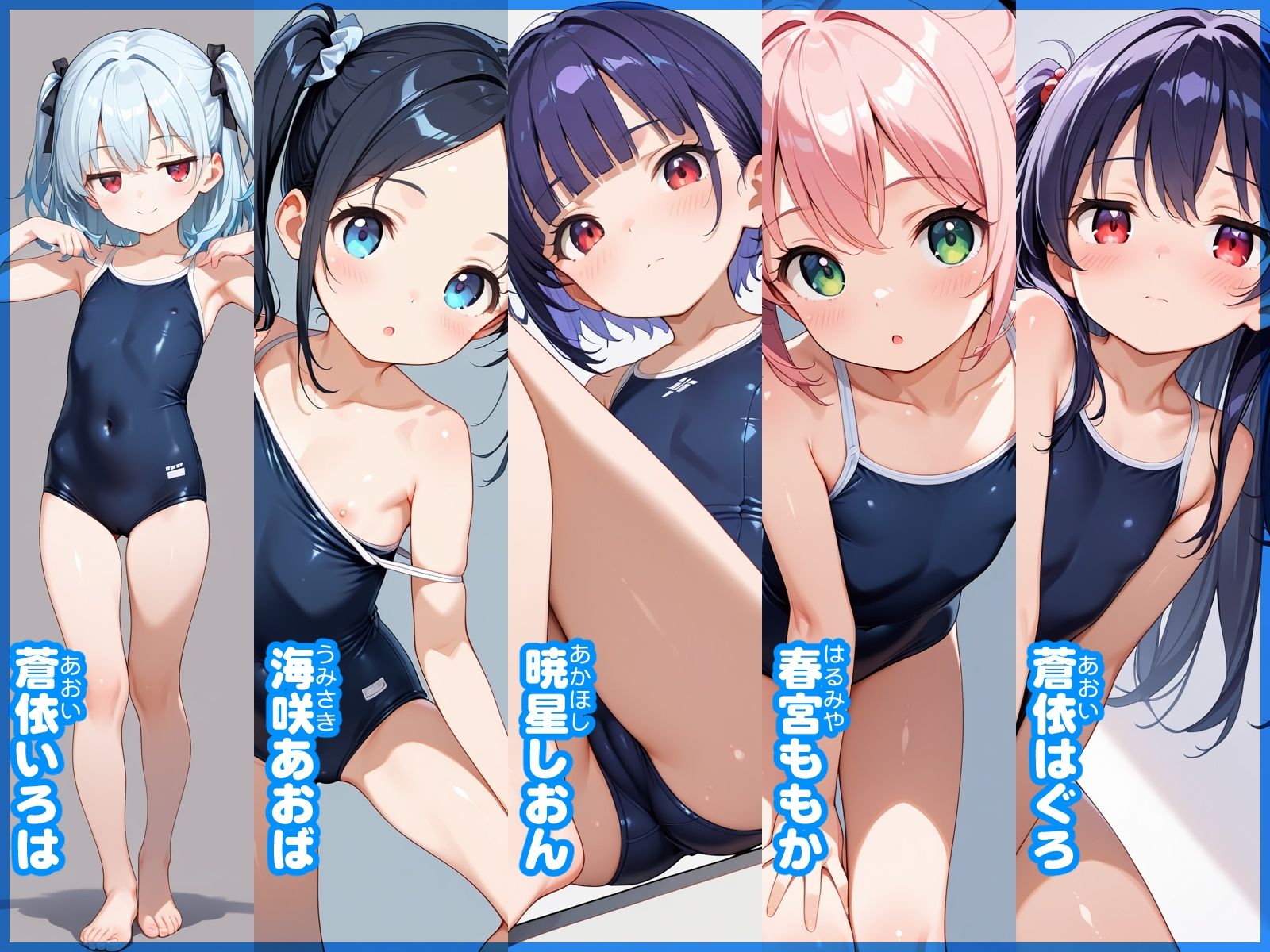 【あおいろ＊グラフィ】スク水少女15人（2025年10月号） サンプル画像 3
