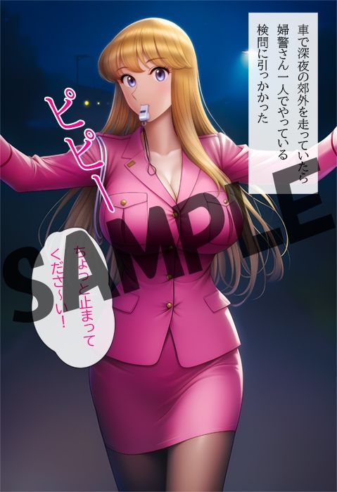 とある婦警さんと夜間の検問での作品画像 1