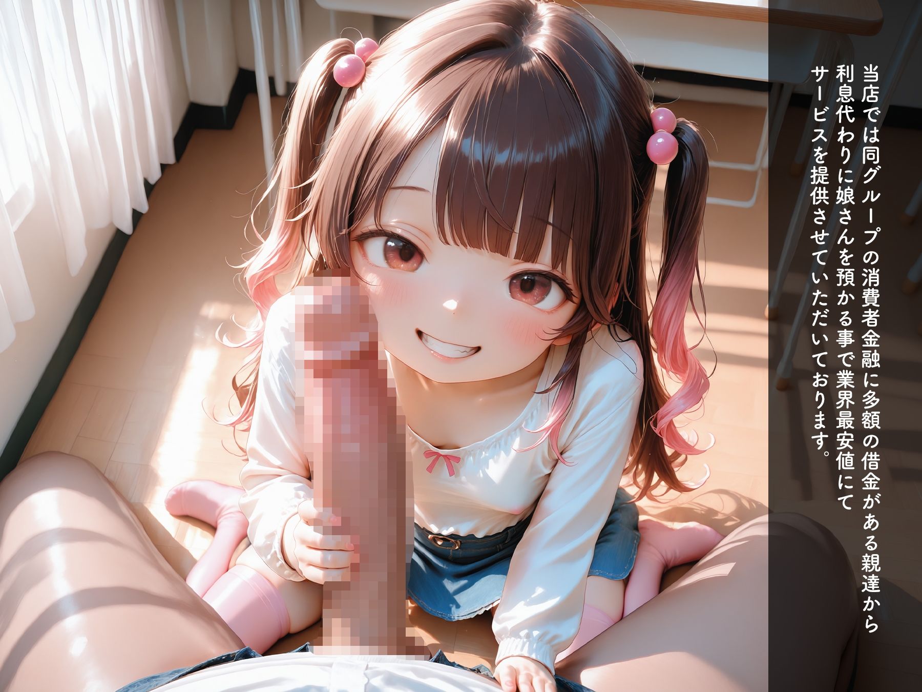 【音声付4K動画】夢幻 搾精学園 ツルペタ●●×ニーハイ編【プレミアモザイク仕様】_4