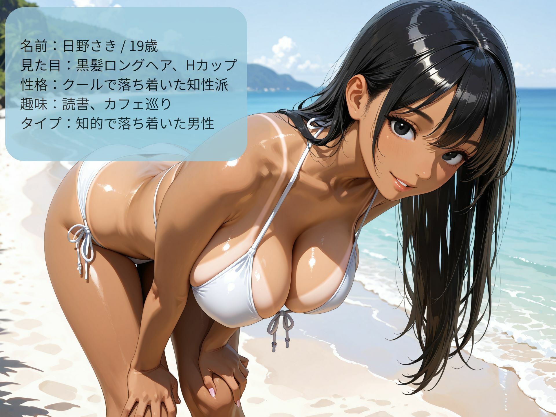 巨乳黒ギャルビッチに逆ナンされてビーチで生ハメ! 画像5