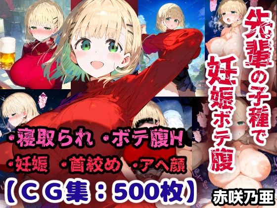 先輩の子種でうっかり孕ませw寝取られ不倫托卵ボテ腹セックス 赤咲乃亜【CG集500枚】【ぷりずむコメット】