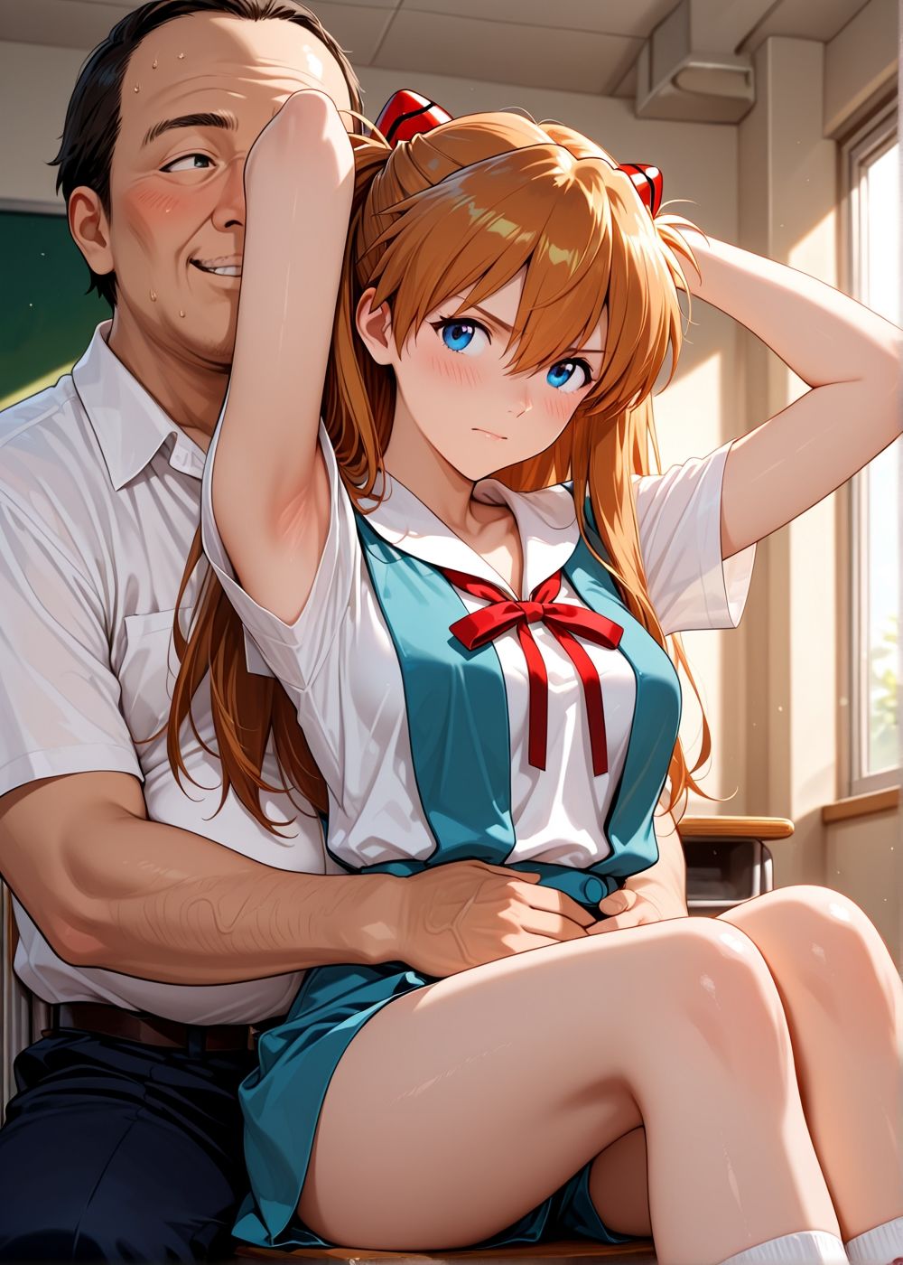 ア○カ、黒板の前で濡れる 〜先生の指先が教えること〜4