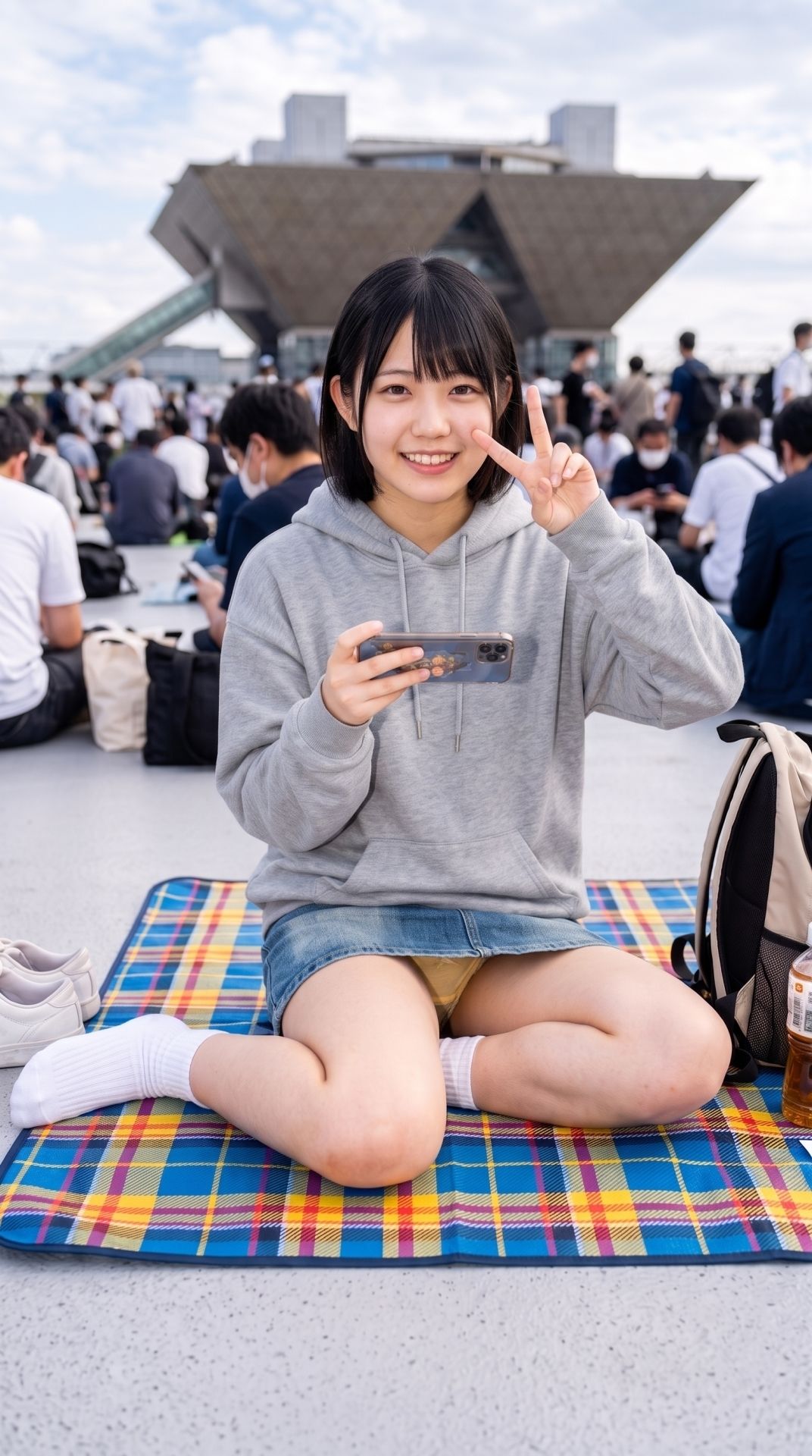 同人イベントの無防備すぎる座りパンチラ盗撮特大号・視線誘導で楽しむ16のラッキーストーリー サンプル1