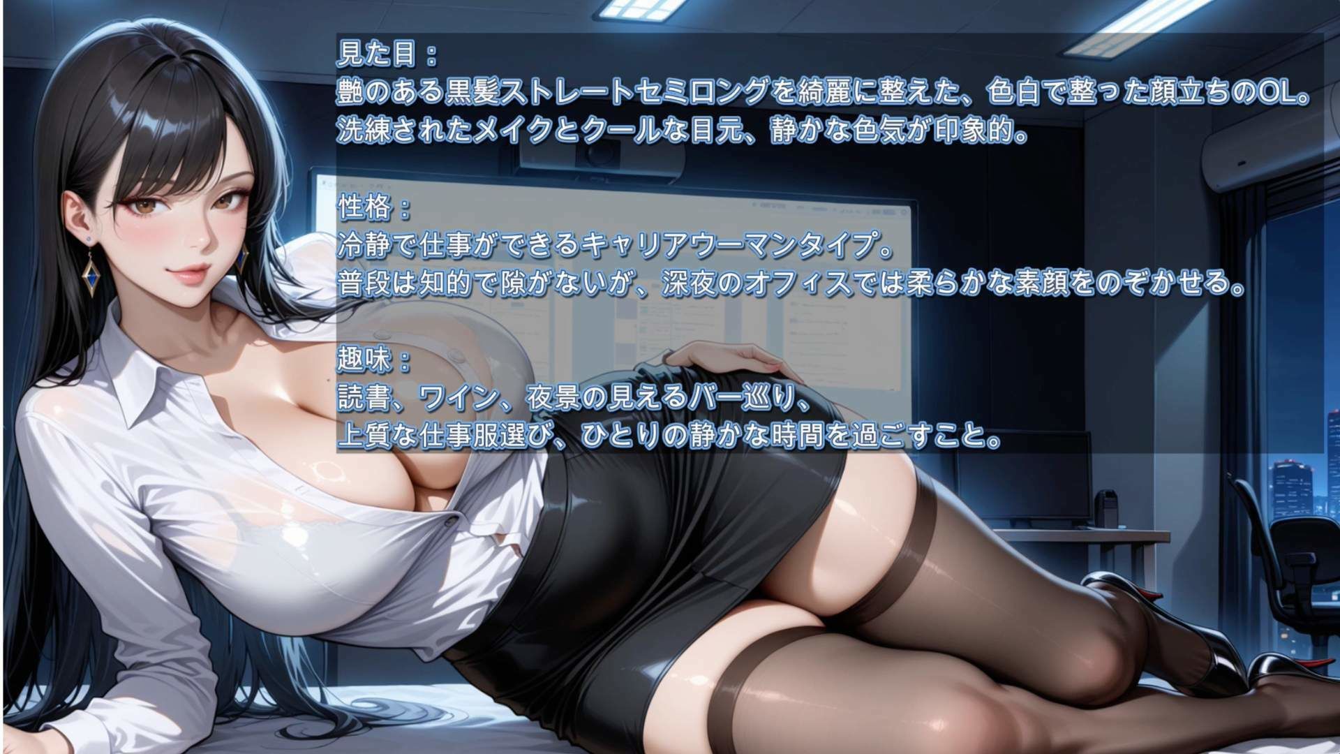 終電後の禁断オフィス 〜爆乳OLたちの残業密会〜 画像1