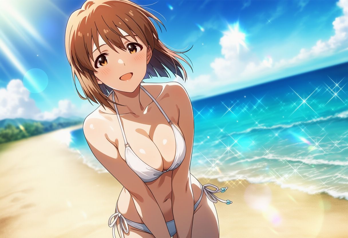 プライベートビーチ 萩○雪歩 画像1