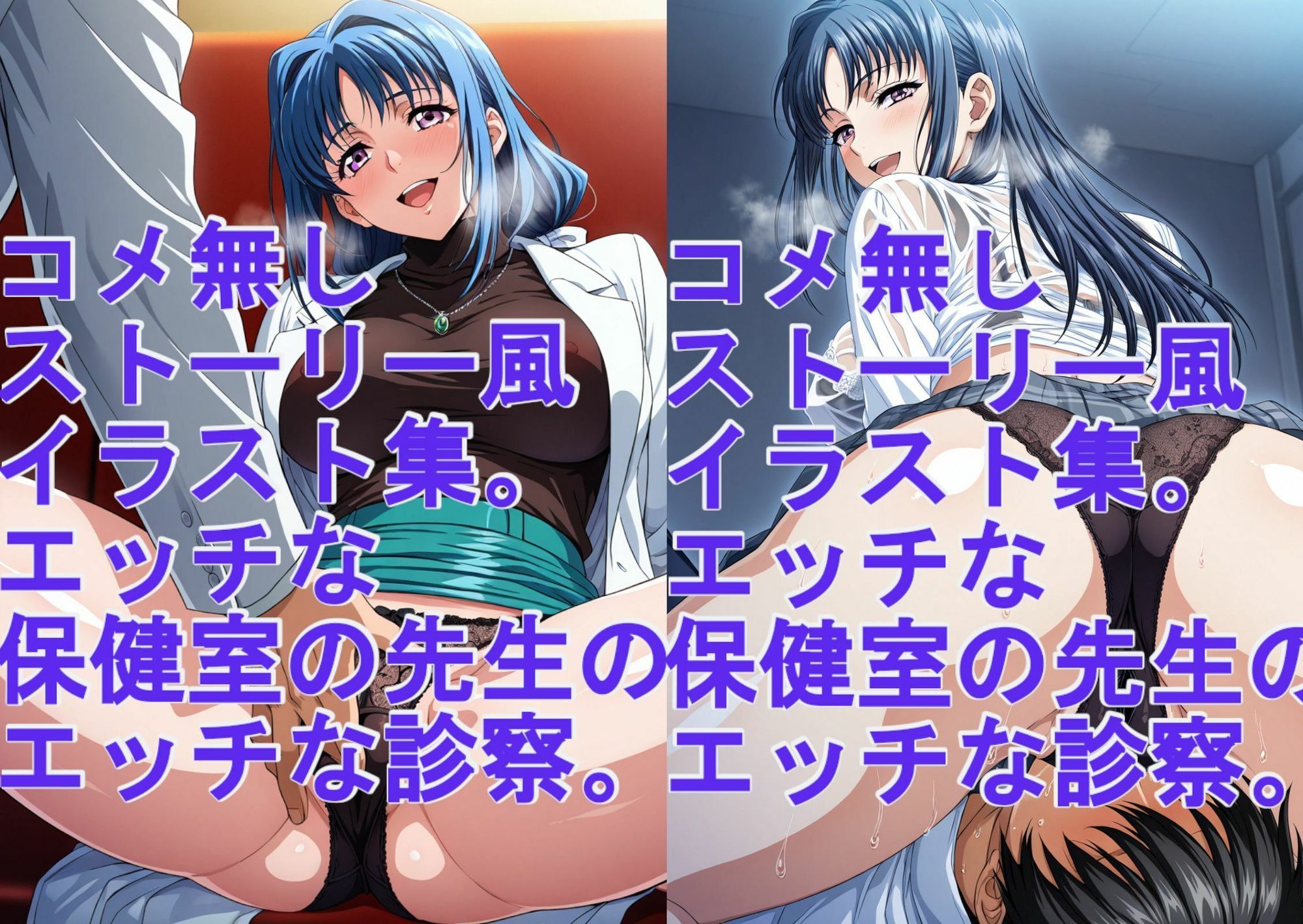 ストーリー風イラスト集。保健室の先生のエッチな診察 画像4