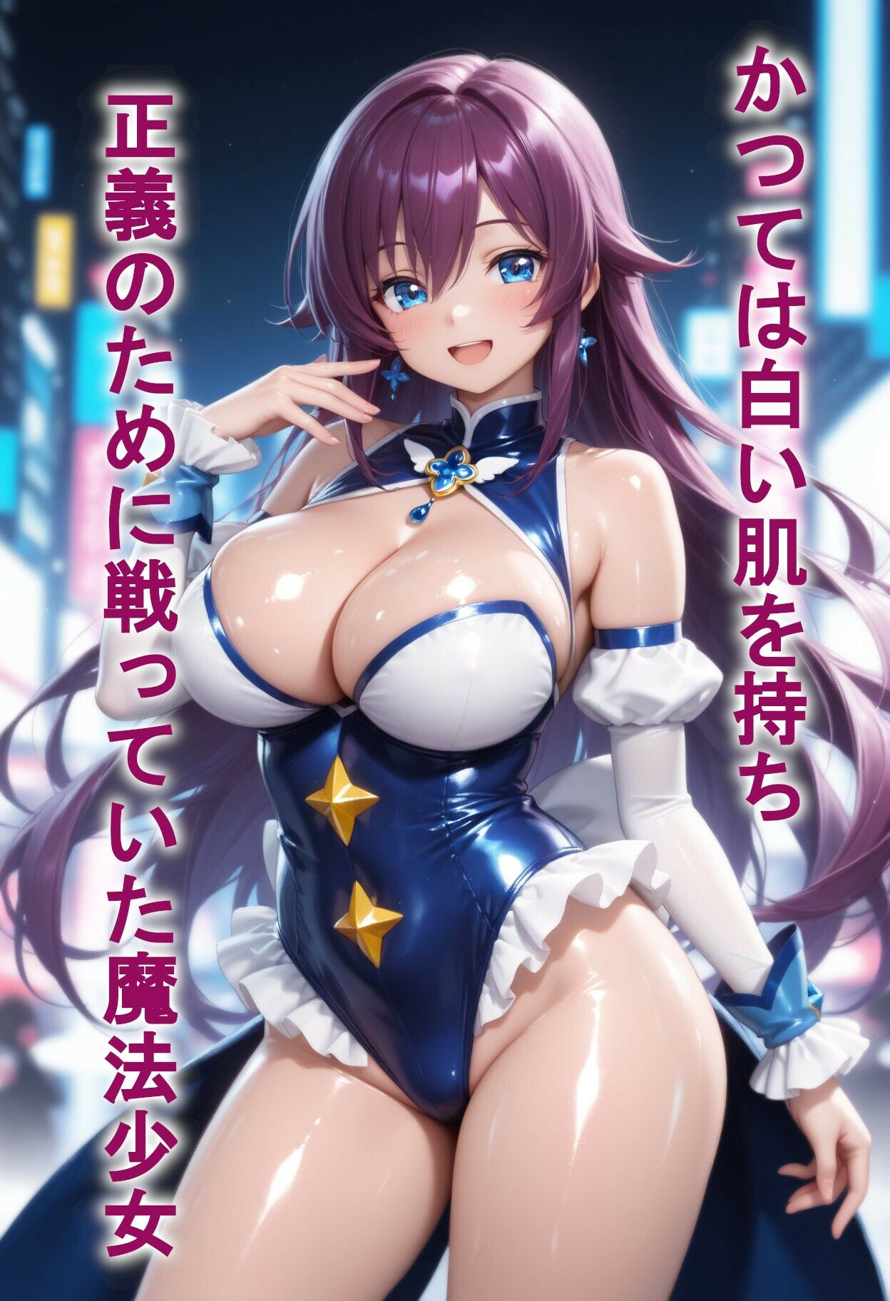 【悪堕ち×淫紋】紫髪の褐色爆乳魔法少女。はち切れそうな肉厚ボディを晒し、ラブホで徹底的に貪り尽くされる淫らな末路！ 画像2