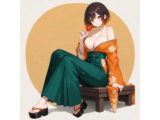 和服姿のエッチな女の子の商品画像