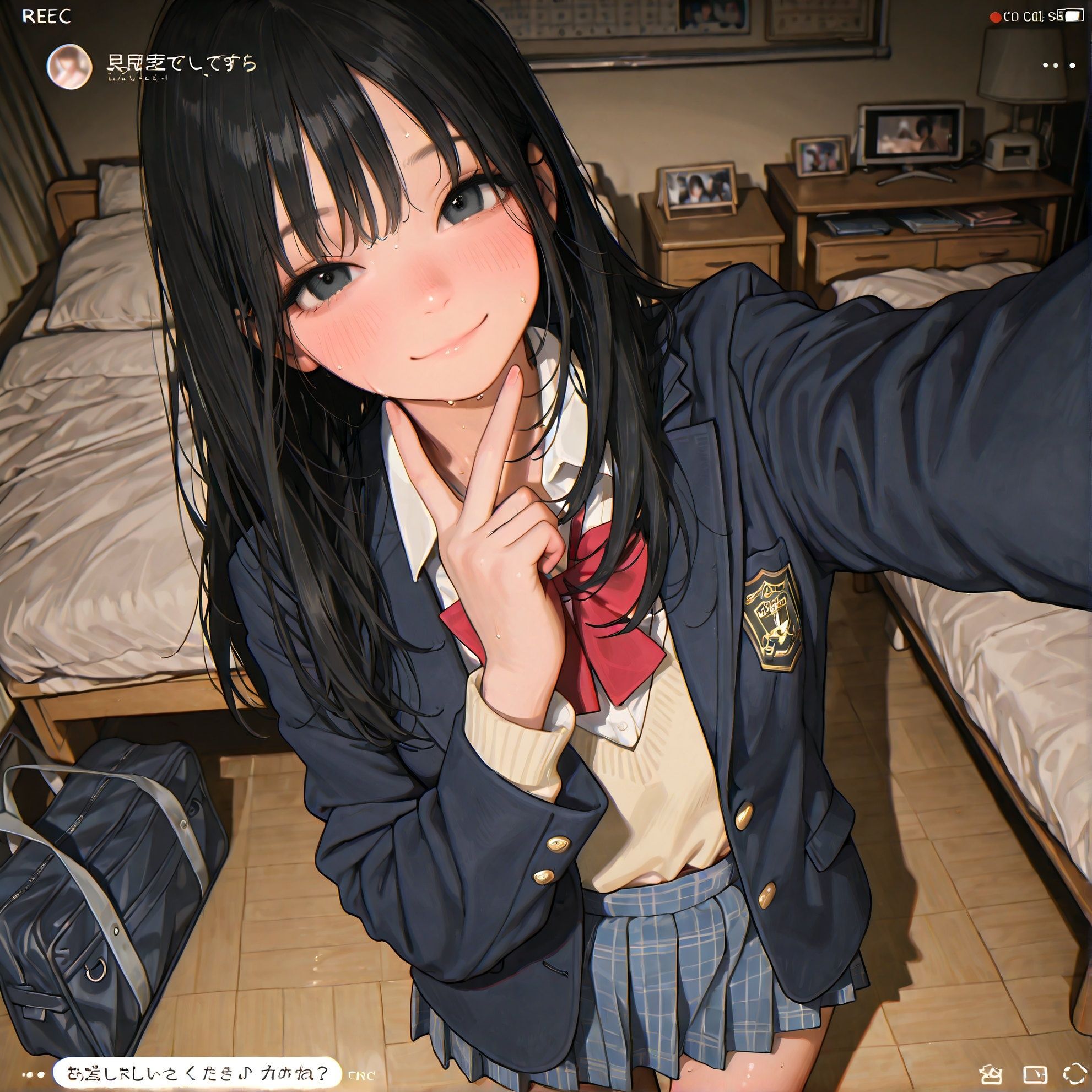 【500枚】えっちな配信をしていた 幼馴染JK 画像1