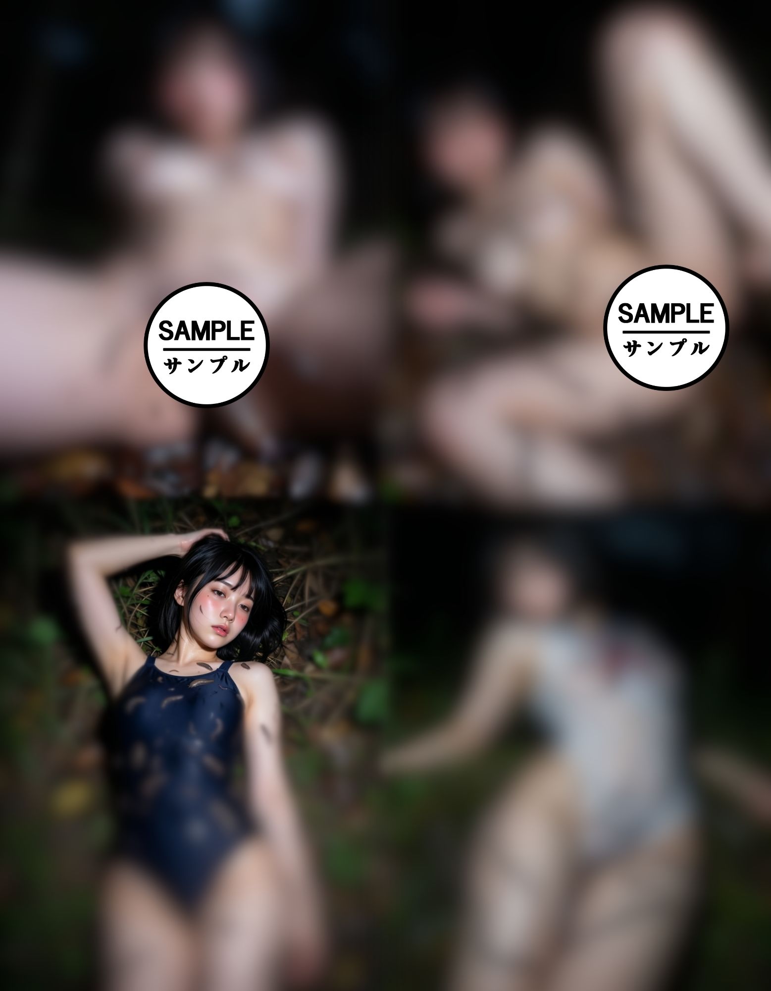 新人AIグラドル白瀬紗夜、誰も来ない夜の公園でこっそりひみつ撮影 Part2 画像1
