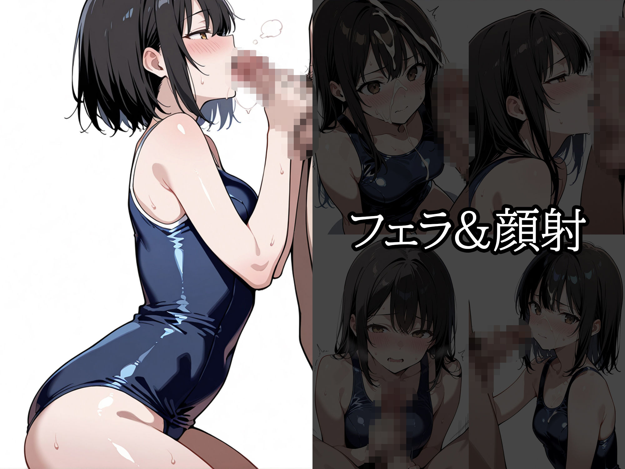 スクール水着 着衣エッチ_5