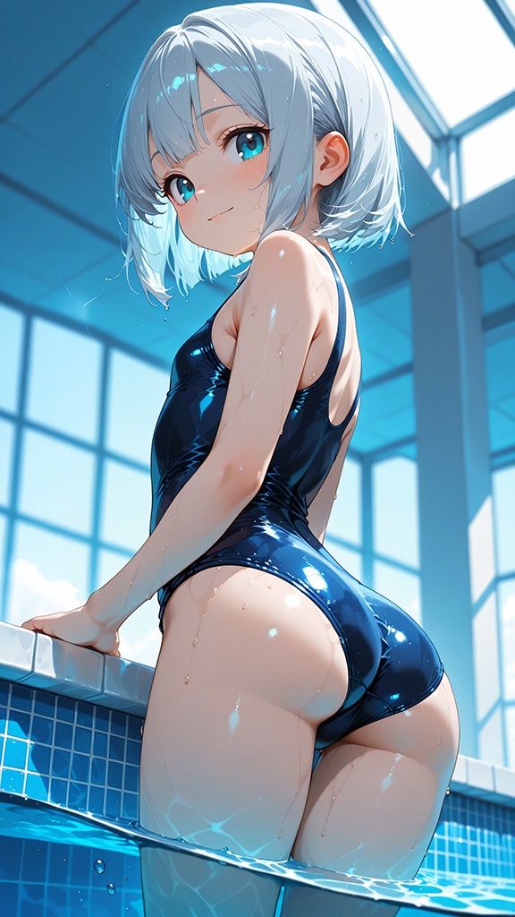 銀髪ショートカットの妹がパンツを見せて誘惑してくるCG集 画像5