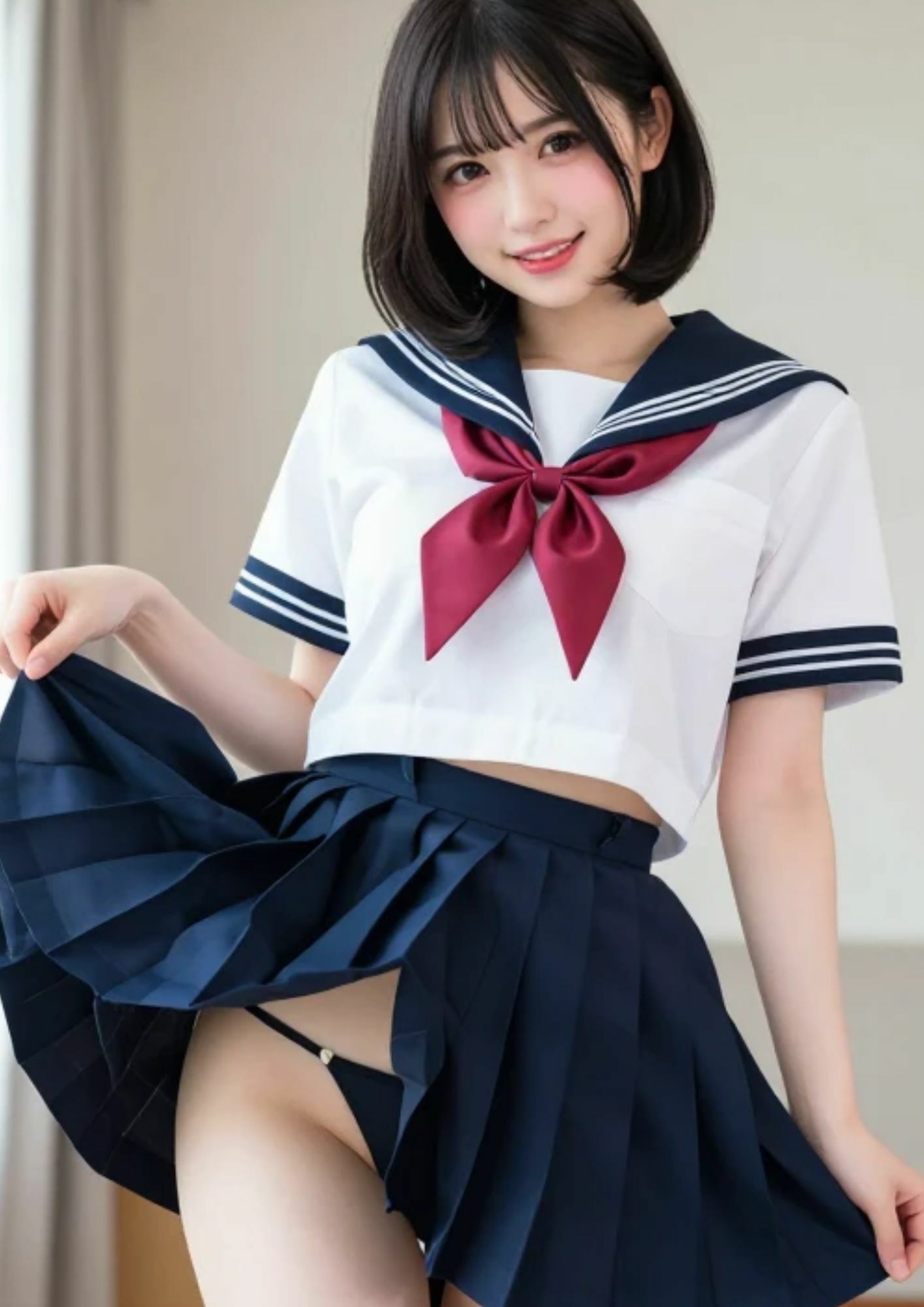 AI美女写真集VOL.4 ショートヘアお姉さん「AIななみ」のコスプレ画像集♪ サンプル画像 7