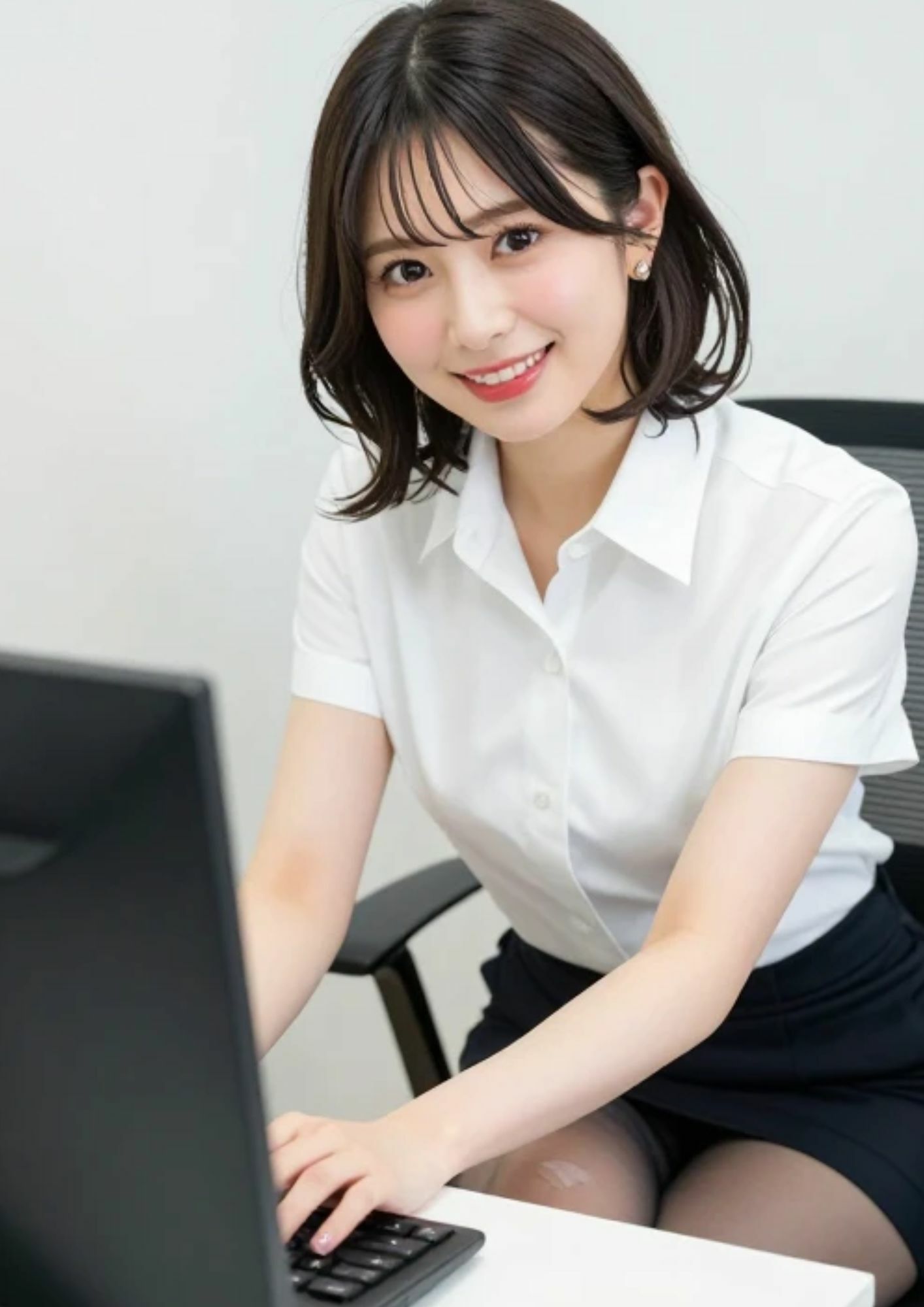 AI美女写真集VOL.4 ショートヘアお姉さん「AIななみ」のコスプレ画像集♪ サンプル画像 9