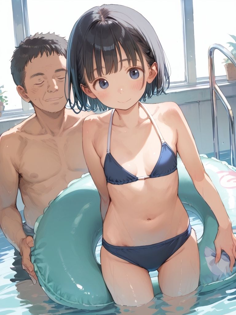 (お母さんには、絶対内緒だよ…?) 姪っ子姉妹を市民プールに連れ出しハメ倒し_2