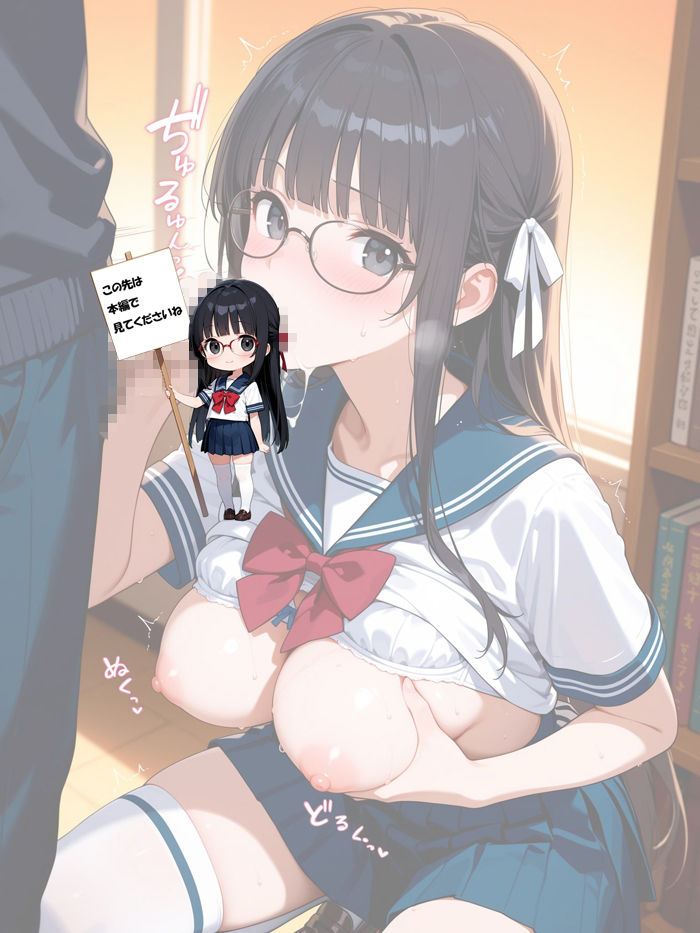 放課後の図書室でイケナイ事が大好きな図書委員さん サンプル画像 4