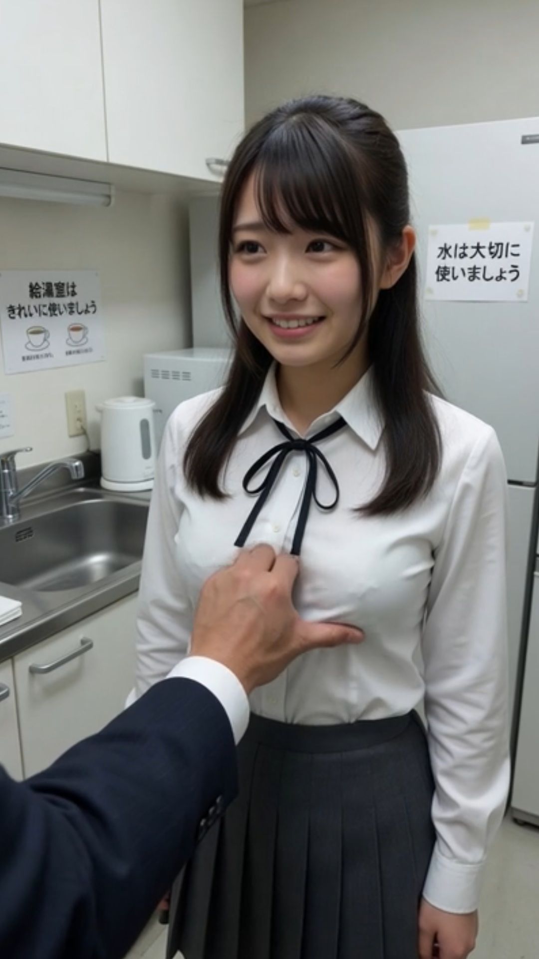 新入社員 給湯室 課長 先輩 いたずら 不倫 セクハラ ブラジャー パンティ OL 職場 3枚目
