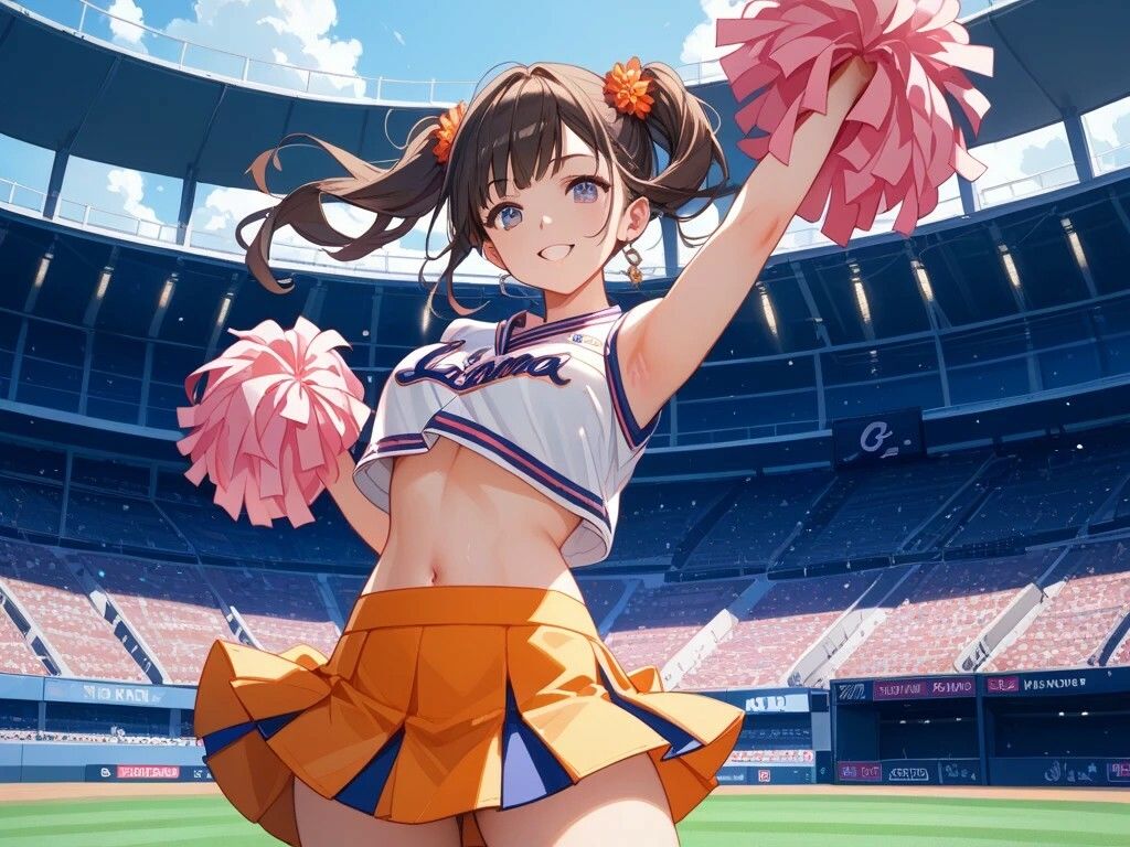 野球スタジアムチアガールと温泉美女とセーラー服美女 画像3