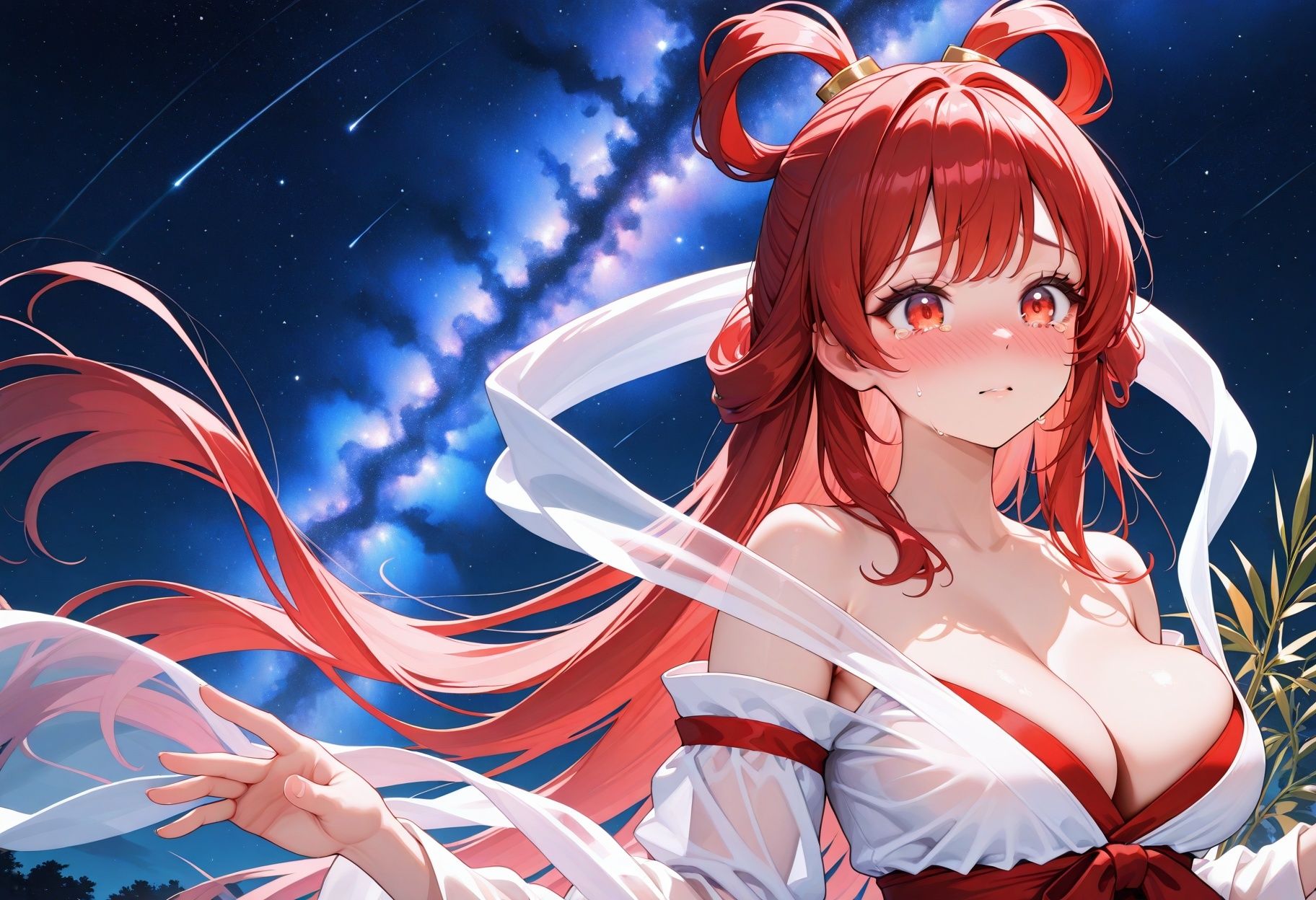欲求不満なお姫様 〜エッチな願いも叶えて種付け連続絶頂の七夕の夜〜 サンプル画像 1