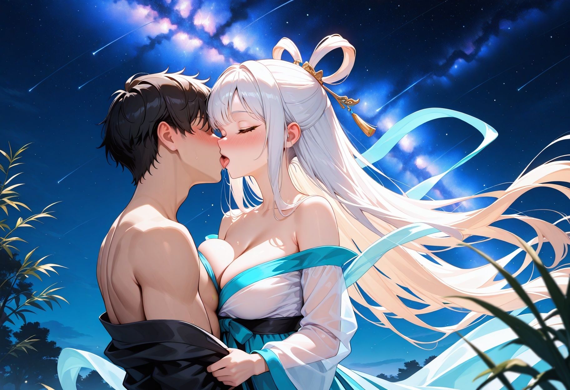 欲求不満なお姫様 〜エッチな願いも叶えて種付け連続絶頂の七夕の夜〜 サンプル画像 2