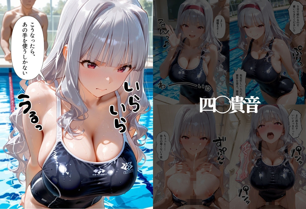 【エロ漫画】先生!中出ししていいから水泳のテスト合格にして? ア●ドルマスター編2