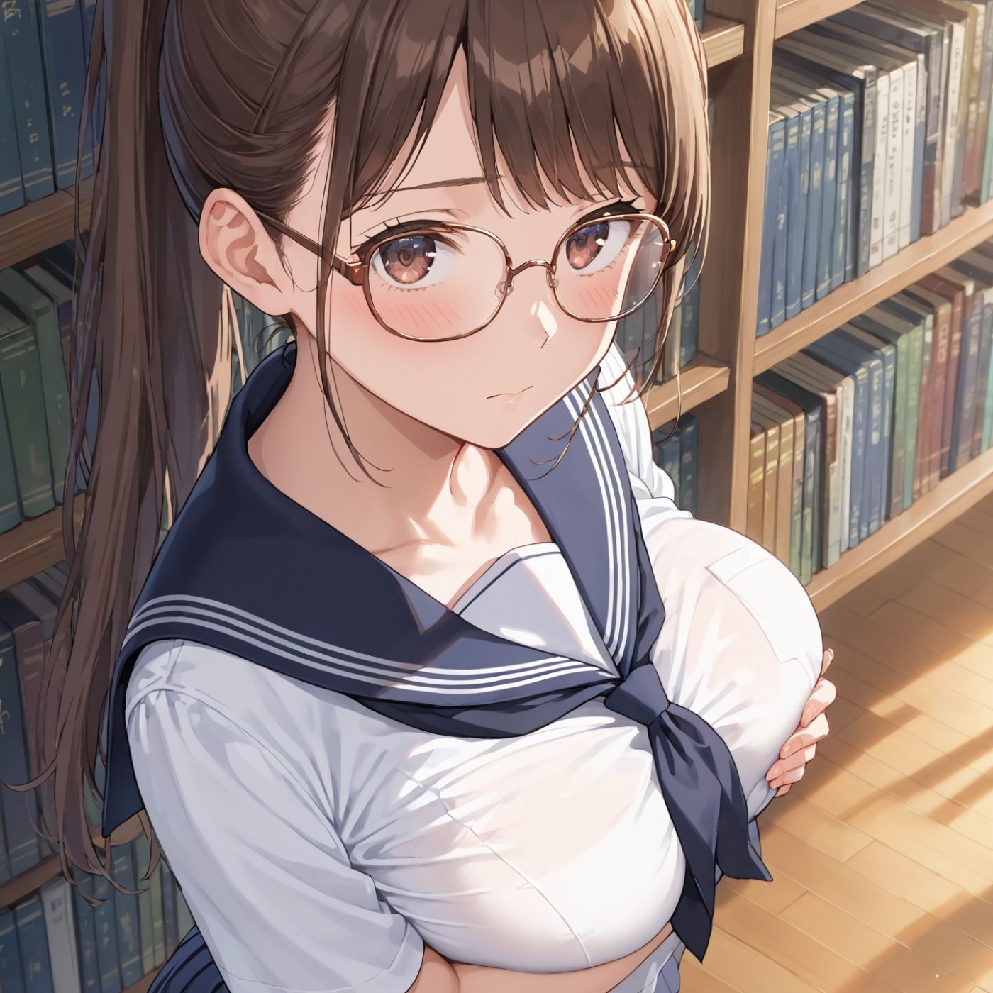 学園性活!図書委員と官能的な秘め事8【メガネ美少女の厳選CG280枚収録】スマホ向け5