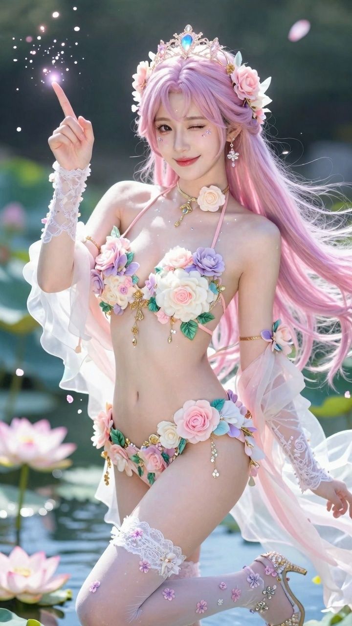 【AIコスプレ美女アイドルシリーズ ＃005 MV ＆ 写真集】〜Me or the Flowers / 星乃音ぴこ〜 サンプル4