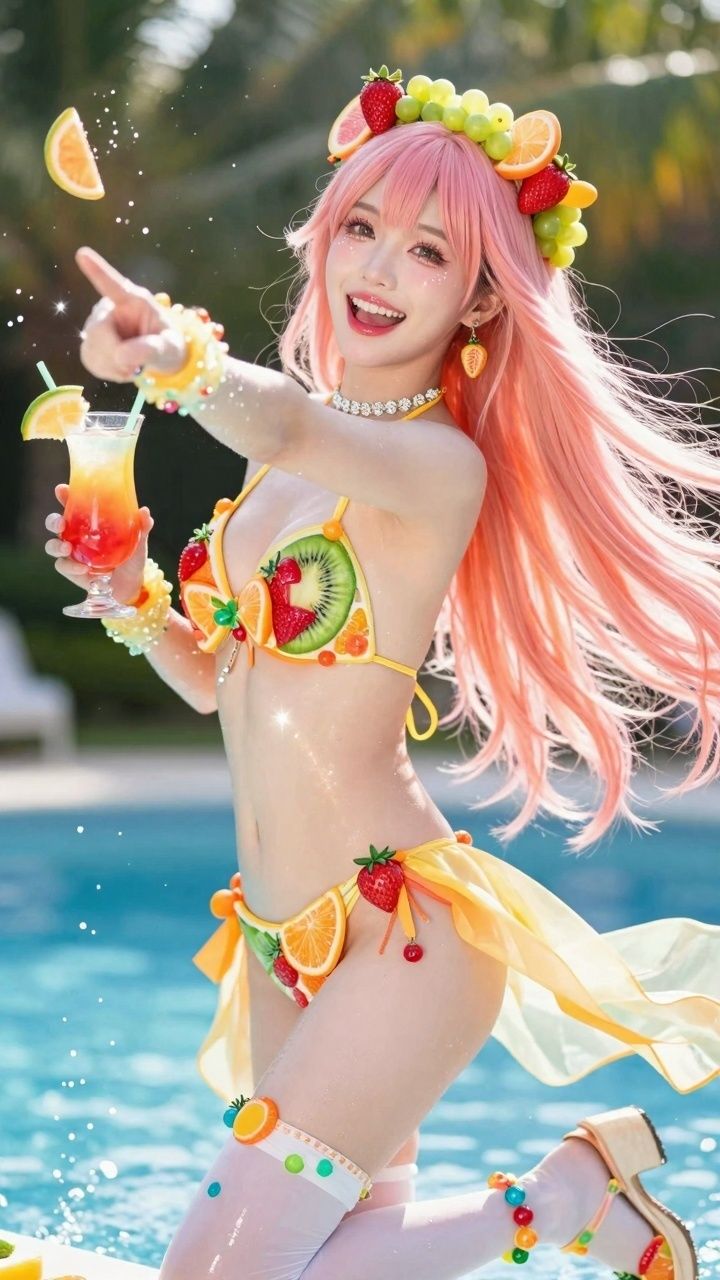 【AIコスプレ美女アイドル #006 MV & 写真集】ー星乃音ぴこ ー Fresh Fruit Love 画像1