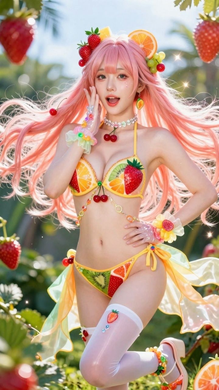 【AIコスプレ美女アイドル #006 MV & 写真集】ー星乃音ぴこ ー Fresh Fruit Love 画像2