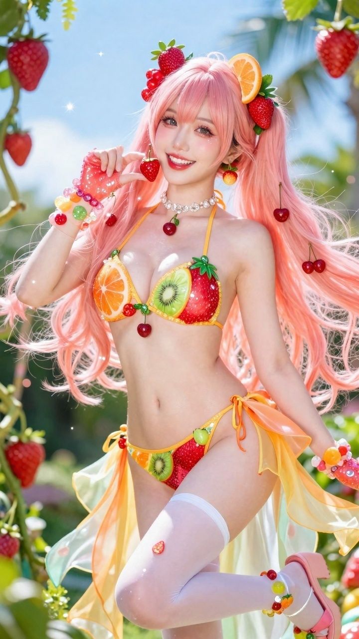【AIコスプレ美女アイドル #006 MV & 写真集】ー星乃音ぴこ ー Fresh Fruit Love 画像3