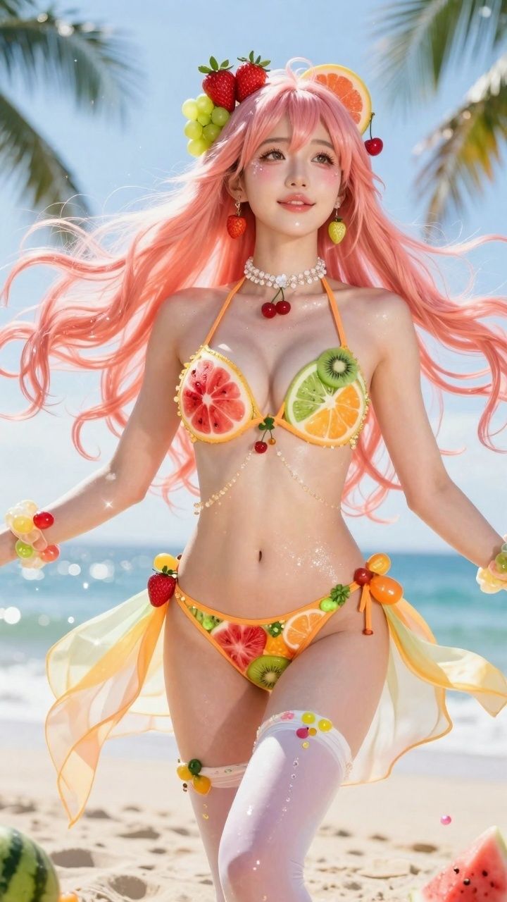 【AIコスプレ美女アイドル #006 MV & 写真集】ー星乃音ぴこ ー Fresh Fruit Love 画像4