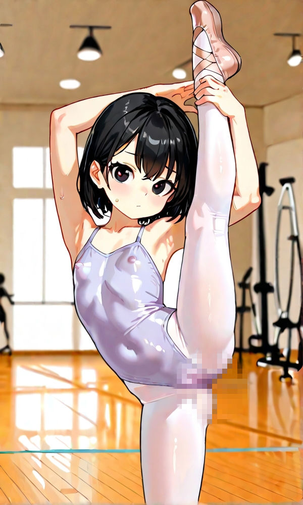 限界サイズでパツパツ…っ！光沢レオタードに浮かぶ胸の突起と、布越しのくっきりスジ詰め合わせ_220枚_4