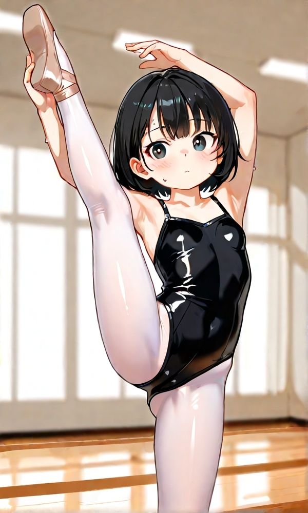 限界サイズでパツパツ…っ！光沢レオタードに浮かぶ胸の突起と、布越しのくっきりスジ詰め合わせ_220枚_8