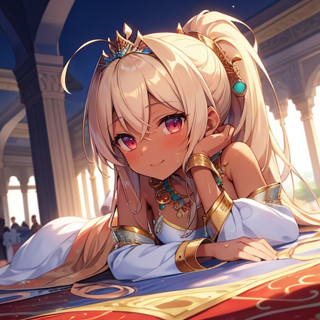 プリンセスな褐色美少女さん サンプル画像 2