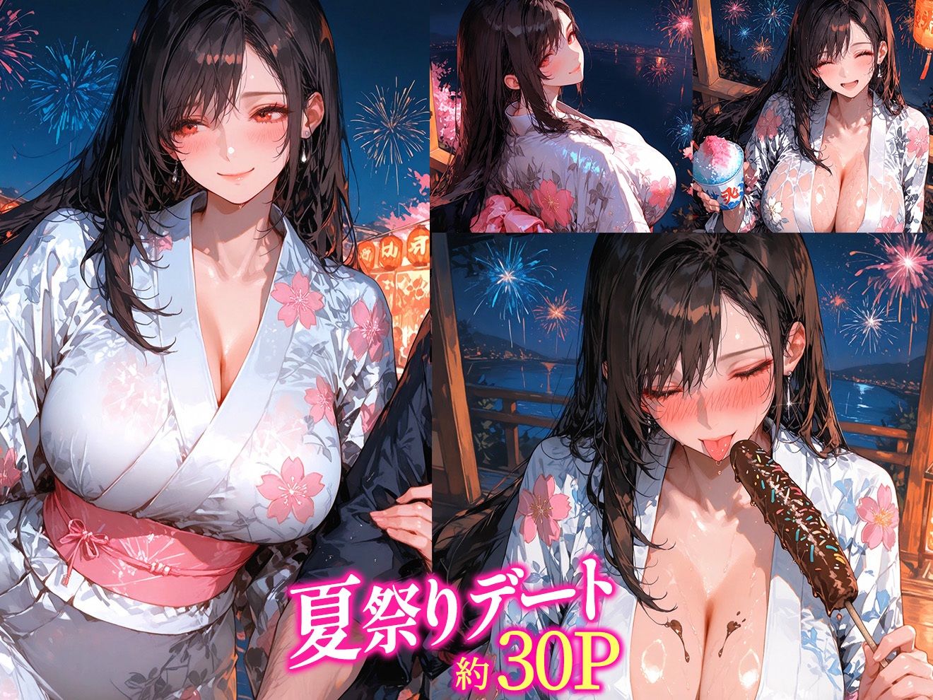 【恋人気分×主観】夏祭りデートで花火とおっぱいを見上げる本気S◯X！2