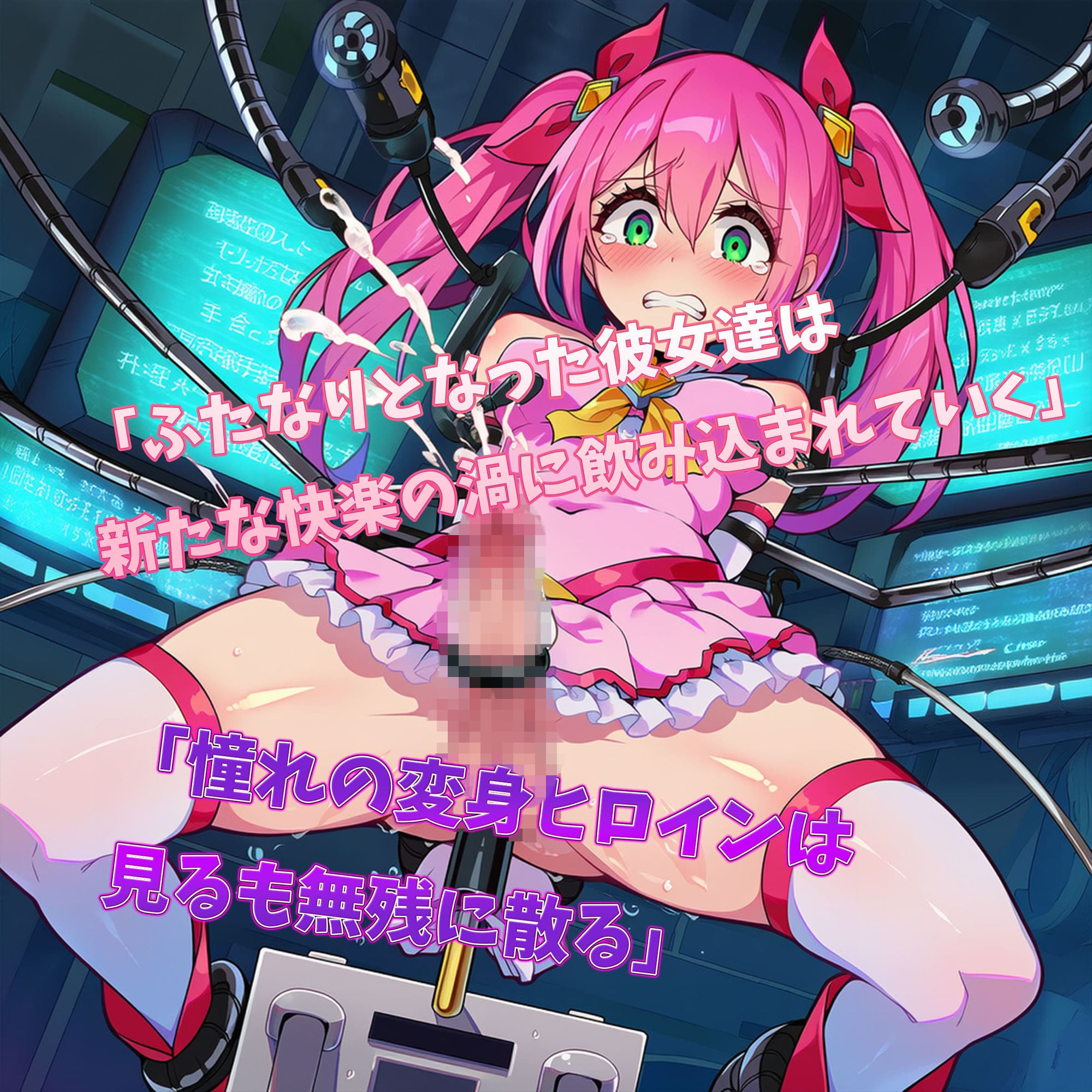ふたなり変身ヒロイン 尿道×絶頂 シチュエーションCG集 サンプル画像 1