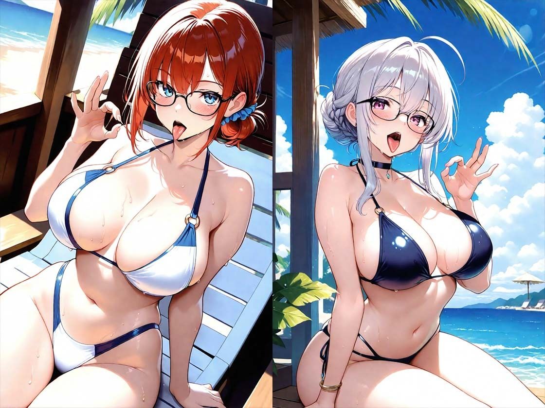 海水浴場の誘惑お姉さんには勝てません！！ 夏の思い出が刺激的すぎ！  サービス精神が旺盛すぎる件 サンプル画像 2