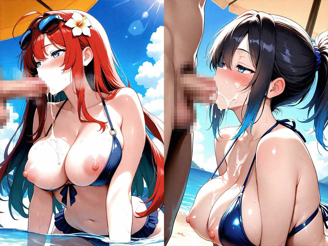 海水浴場の誘惑お姉さんには勝てません！！ 夏の思い出が刺激的すぎ！  サービス精神が旺盛すぎる件 サンプル画像 3