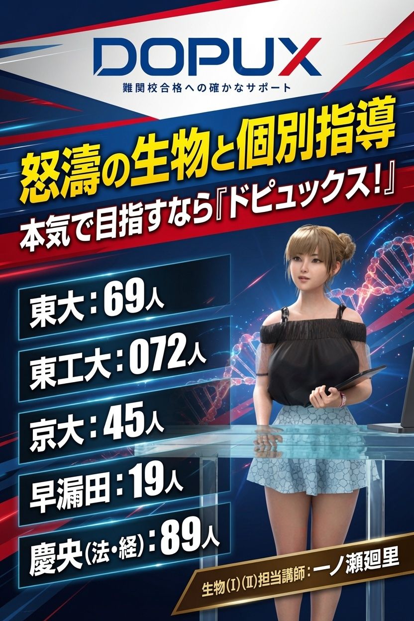 【▲20】一ノ瀬廻里 大学に進学し強豪予備校『DOPUX(ドピュックス』で生物I,IIを教える名物講師に!(Vol.017:タンパク質) 画像1