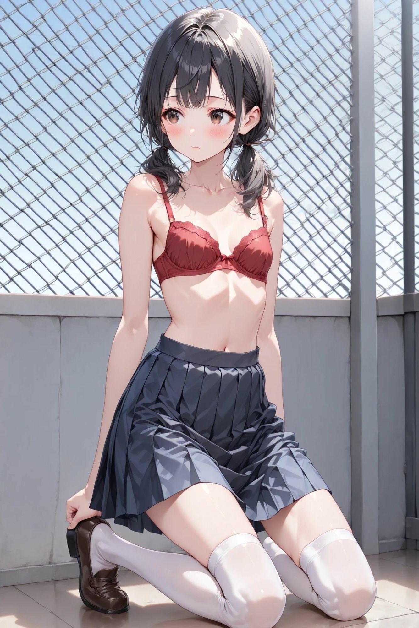 女子〇生の脱衣オナニー_8