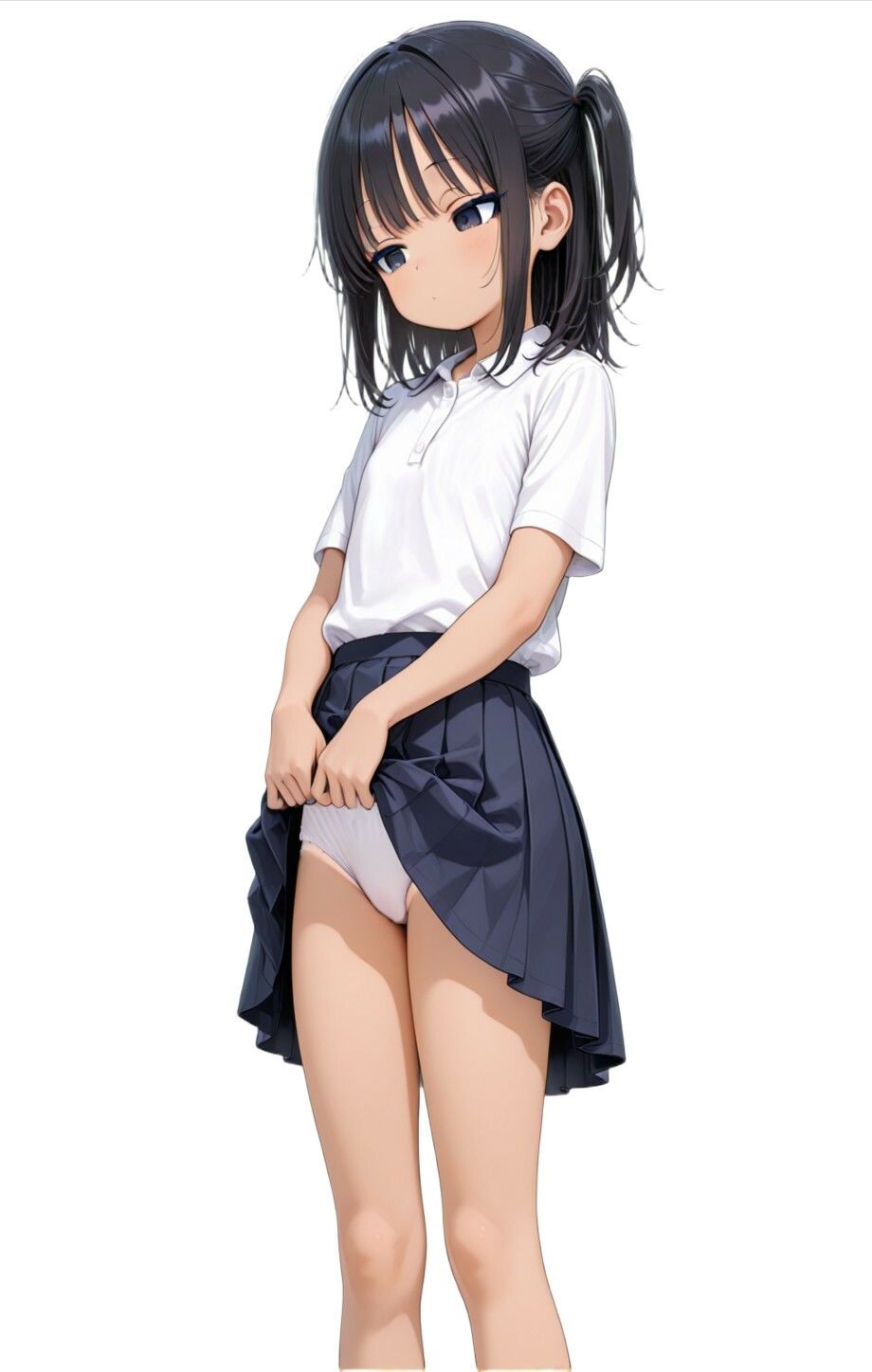 日焼けした片側ポニ娘ちゃんとエッチしたい_9