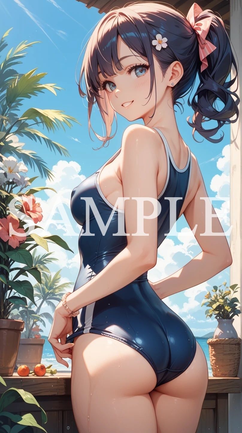【豪華500枚セット】Blue Swimsuit 画像3