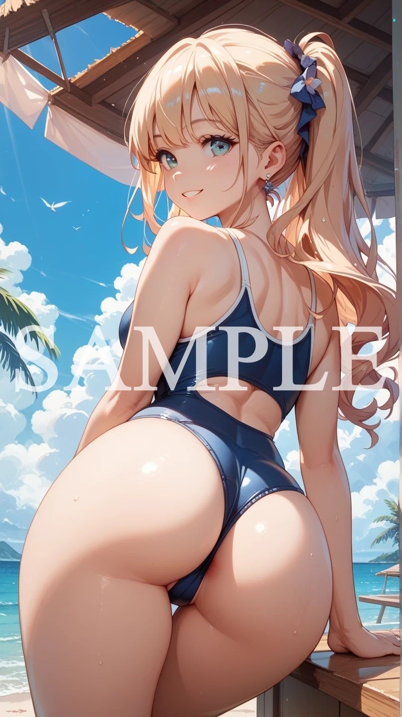 【豪華500枚セット】Blue Swimsuit 画像4