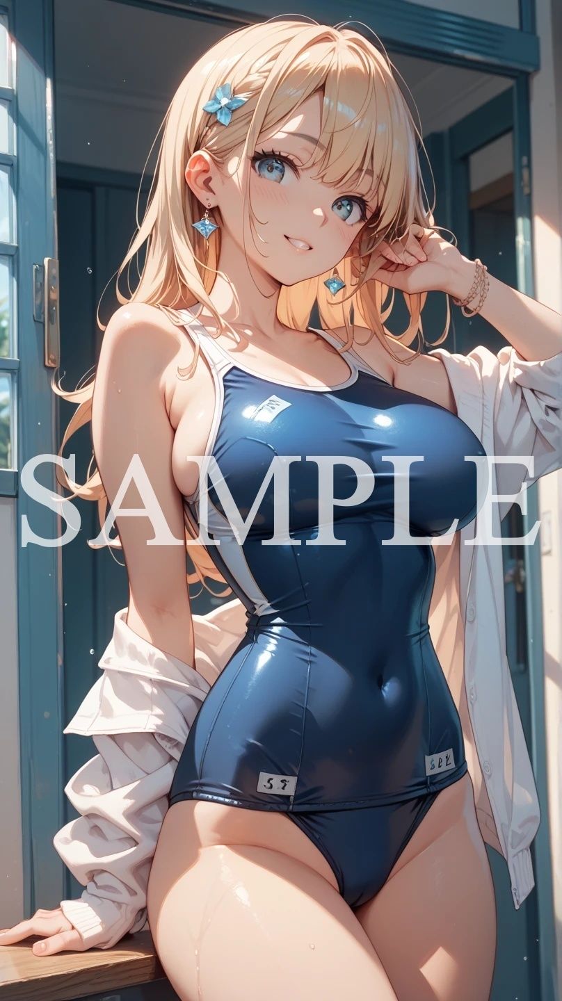 【豪華500枚セット】Blue Swimsuit 画像6