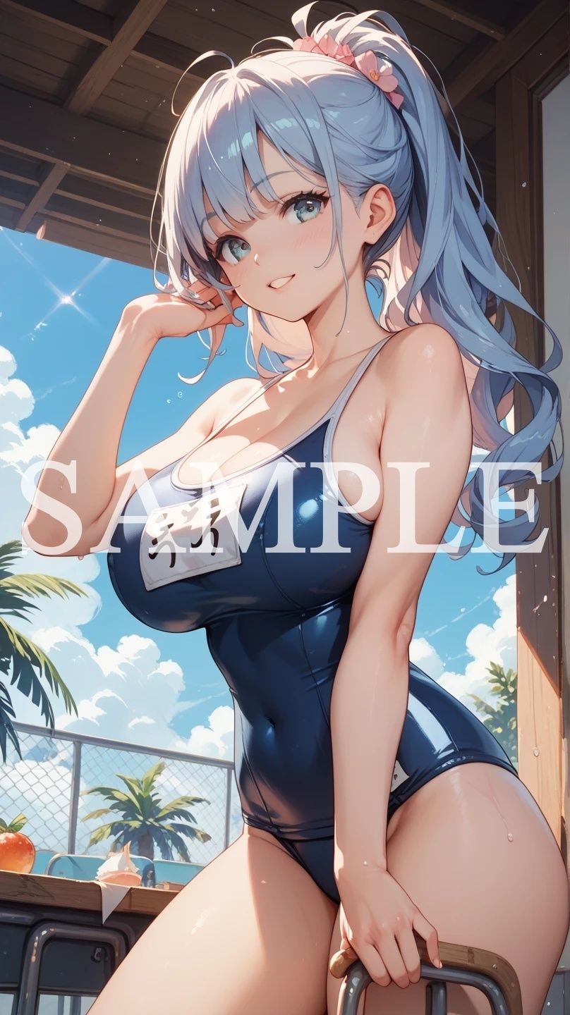 【豪華500枚セット】Blue Swimsuit 画像9