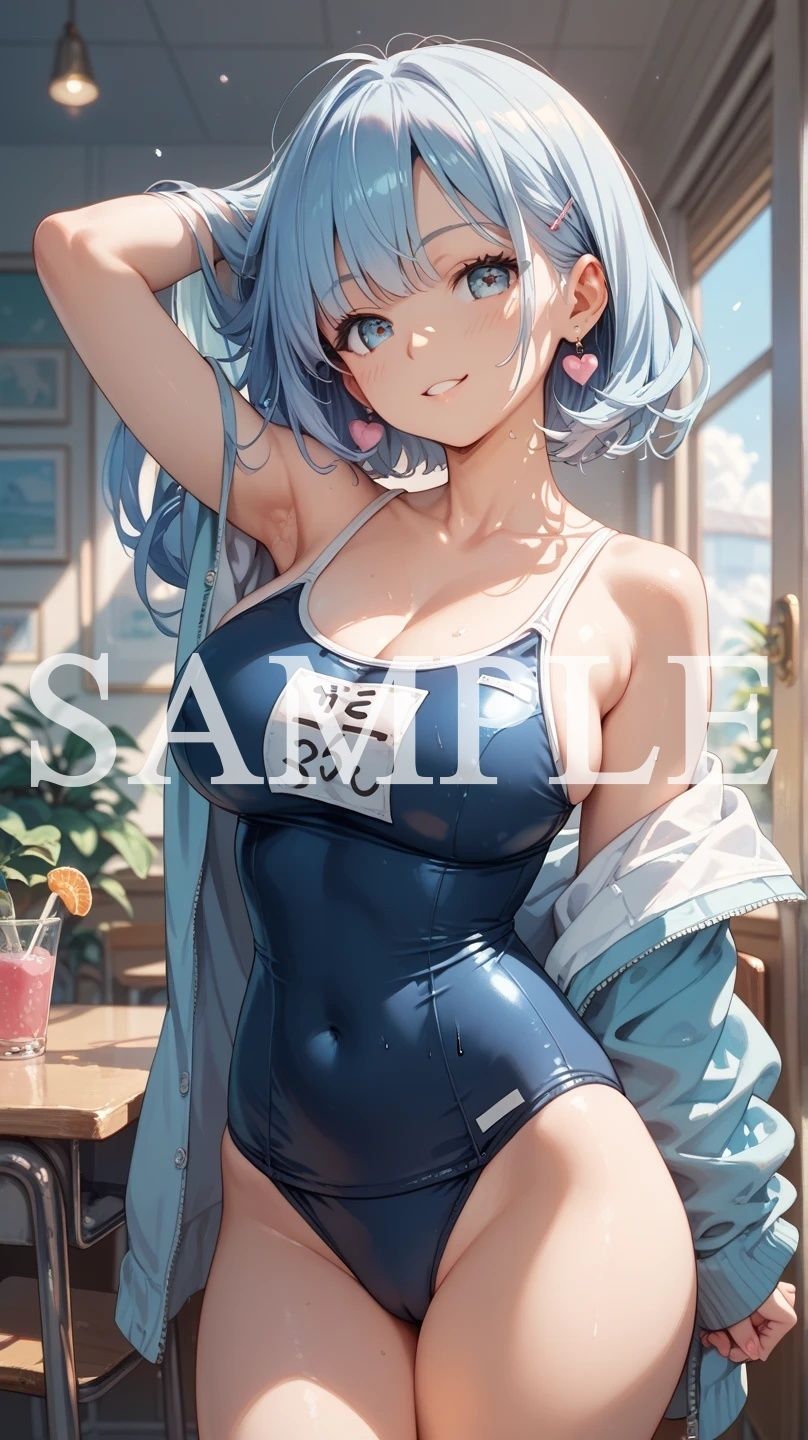 【豪華500枚セット】Blue Swimsuit 画像10